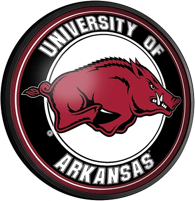 The Fan-Brand University of Arkansas Round Slimline Lighted Sign