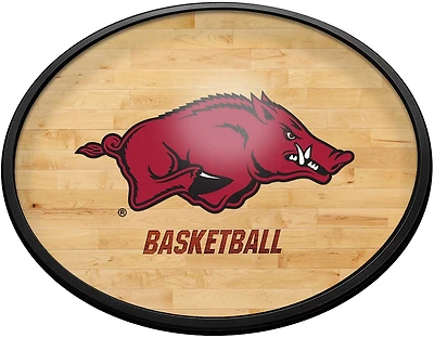 The Fan-Brand University of Arkansas Hardwood Oval Slimline Lighted Sign