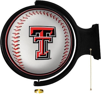 The Fan-Brand Texas Tech University Baseball Round Rotating Lighted Sign