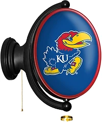 The Fan-Brand University of Kansas Oval Rotating Lighted Sign