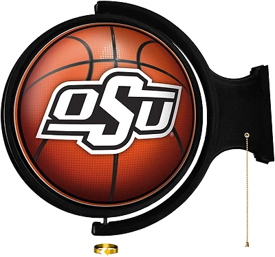 The Fan-Brand Oklahoma State University Basketball Round Rotating Lighted Sign