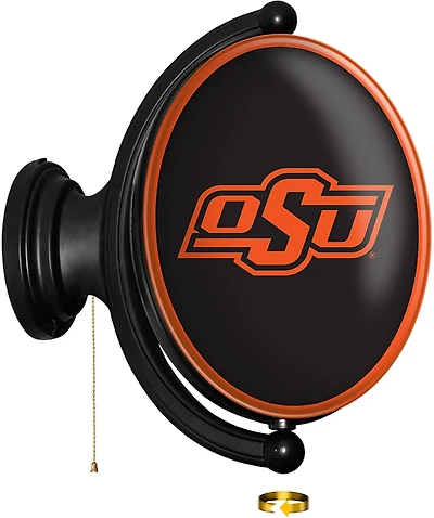 The Fan-Brand Oklahoma State University Oval Rotating Lighted Sign