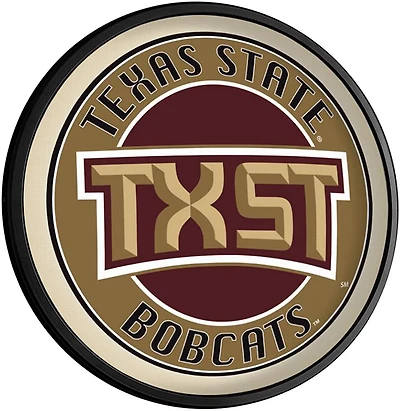 The Fan-Brand Texas State University TXST Round Slimline Lighted Wall Sign