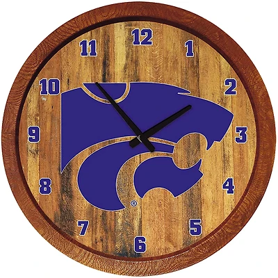 The Fan-Brand Kansas State University Faux Barrel Top Clock