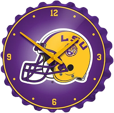 The Fan-Brand Louisiana State University Helmet Bottle Cap Clock