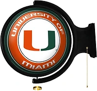 The Fan-Brand University of Miami Round Rotating Lighted Sign