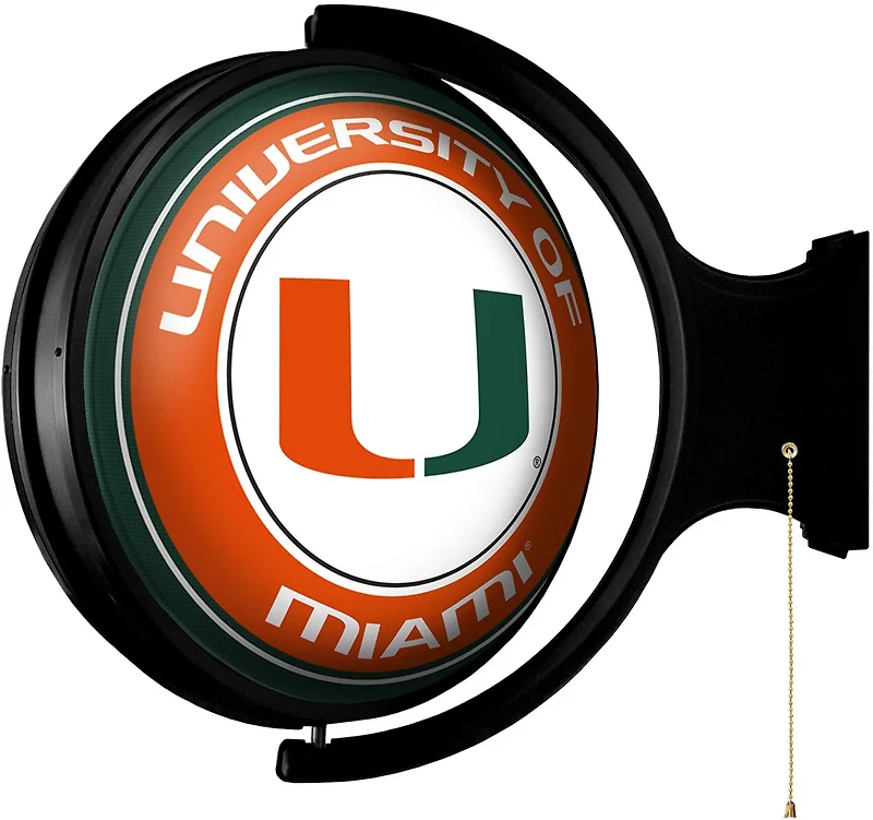 The Fan-Brand University of Miami Round Rotating Lighted Sign