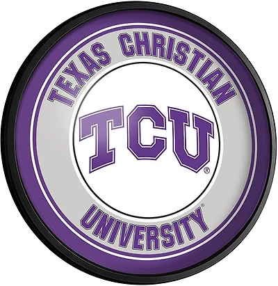 The Fan-Brand Texas Christian University Round Slimline Lighted Wall Sign