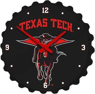 The Fan-Brand Texas Tech University Masked Rider Bottle Cap Clock