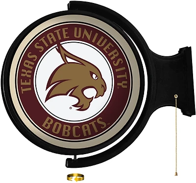 The Fan-Brand Texas State University Original Round Rotating Lighted Sign