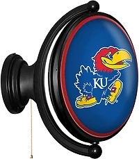 The Fan-Brand University of Kansas Oval Rotating Lighted Sign