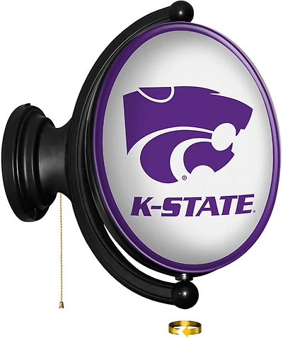 The Fan-Brand Kansas State University Oval Rotating Lighted Sign