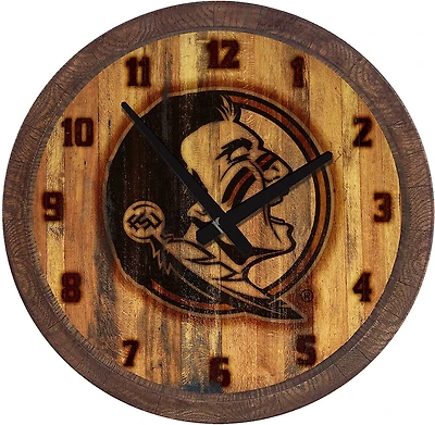 The Fan-Brand Florida State University Branded Faux Barrel Top Clock
