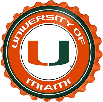 The Fan-Brand University of Miami Bottle Cap Sign