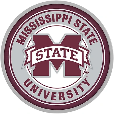The Fan-Brand Mississippi State University Modern Mirrored Disc Sign