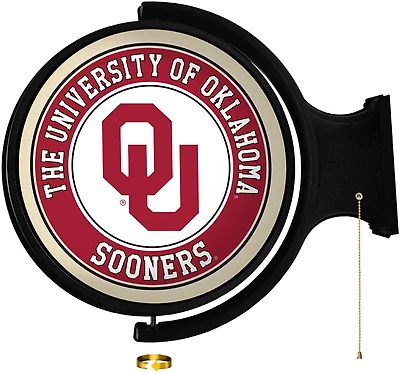 The Fan-Brand University of Oklahoma Original Round Rotating Lighted Sign