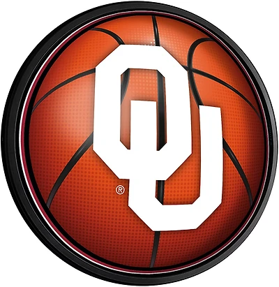The Fan-Brand Oklahoma State University Basketball Round Slimline Lighted Wall Sign
