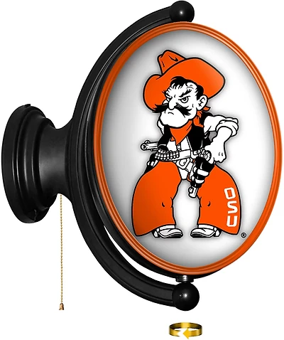 The Fan-Brand Oklahoma State University Pete Oval Rotating Lighted Sign