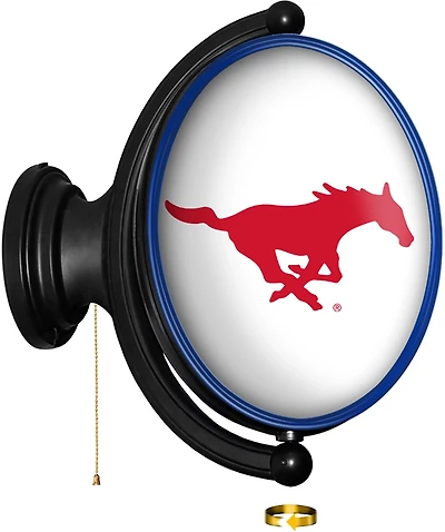 The Fan-Brand Southern Methodist University Original Oval Rotating Lighted Sign