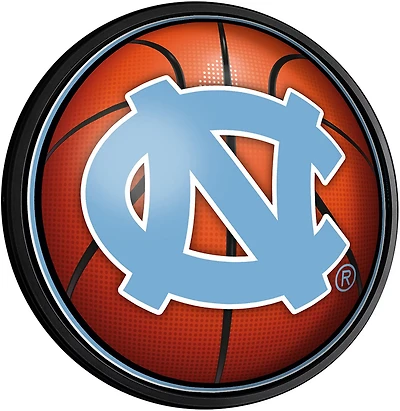The Fan-Brand University of North Carolina Basketball Round Slimline Lighted Wall Sign
