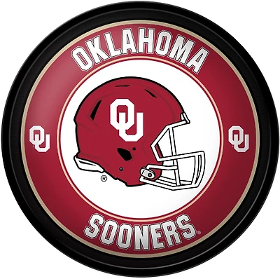 The Fan-Brand University of Oklahoma Helmet Modern Disc Sign