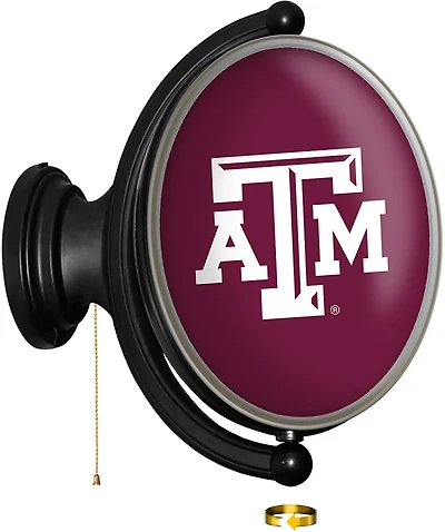 The Fan-Brand Texas A&M University Original Oval Rotating Lighted Sign