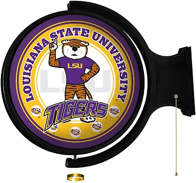 The Fan-Brand Louisiana State University Mike the Tiger Round Rotating Lighted Sign