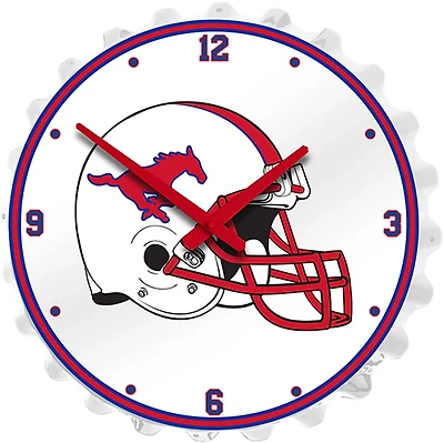 The Fan-Brand Southern Methodist University Helmet Bottle Cap Clock