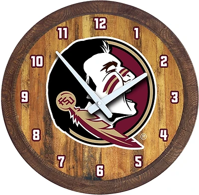 The Fan-Brand Florida State University Faux Barrel Top Clock
