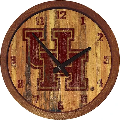The Fan-Brand University of Houston Branded Faux Barrel Top Clock