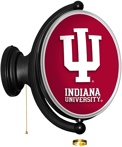 The Fan-Brand Indiana University Oval Rotating Lighted Sign