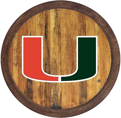 The Fan-Brand University of Miami Faux Barrel Top Sign