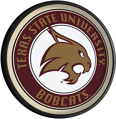 The Fan-Brand Texas State University Round Slimline Lighted Wall Sign