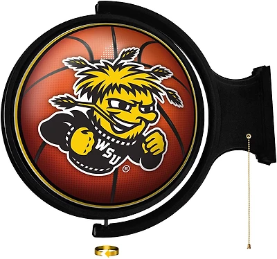 The Fan-Brand Wichita State University Basketball Original Round Rotating Lighted Sign