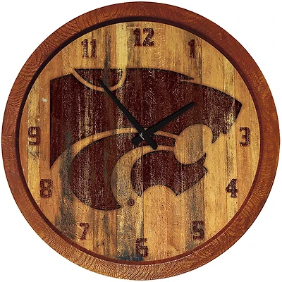 The Fan-Brand Kansas State University Branded Faux Barrel Top Clock