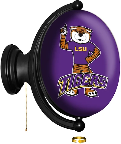 The Fan-Brand Louisiana State University Mike The Tiger Oval Rotating Lighted Sign