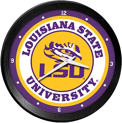 The Fan-Brand Louisiana State University Ribbed Wall Clock