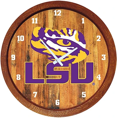 The Fan-Brand Louisiana State University Faux Barrel Top Clock
