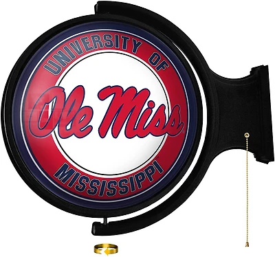 The Fan-Brand University of Mississippi Round Rotating Lighted Sign