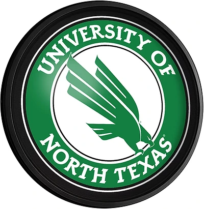 The Fan-Brand University of North Texas Round Slimline Lighted Wall Sign
