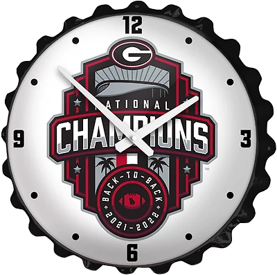 The Fan-Brand University of Georgia Champs Bottle Cap Clock