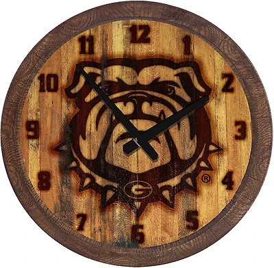 The Fan-Brand University of Georgia UGA Branded Faux Barrel Top Clock
