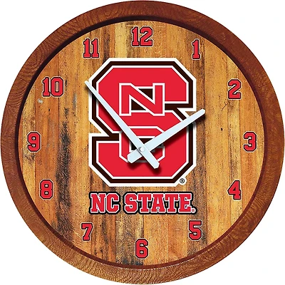 The Fan-Brand North Carolina State University Faux Barrel Top Clock