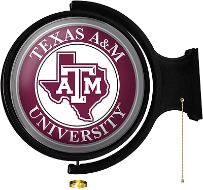 The Fan-Brand Texas A&M University Original Mascot Round Rotating Lighted Sign