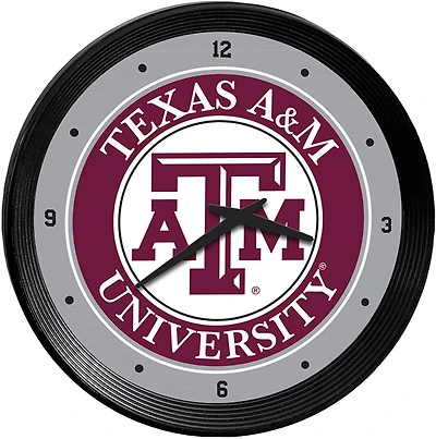 The Fan-Brand Texas A&M University Ribbed Wall Clock