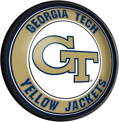 The Fan-Brand Georgia Tech Round Slimline Lighted Sign
