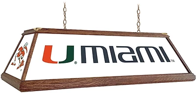 The Fan-Brand University of Miami Premium Wood Pool Table Light
