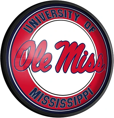 The Fan-Brand University of Mississippi Round Slimline Lighted Wall Sign
