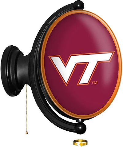 The Fan-Brand Virginia Tech Original Oval Rotating Lighted Sign