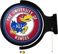The Fan-Brand University of Kansas Round Rotating Lighted Sign